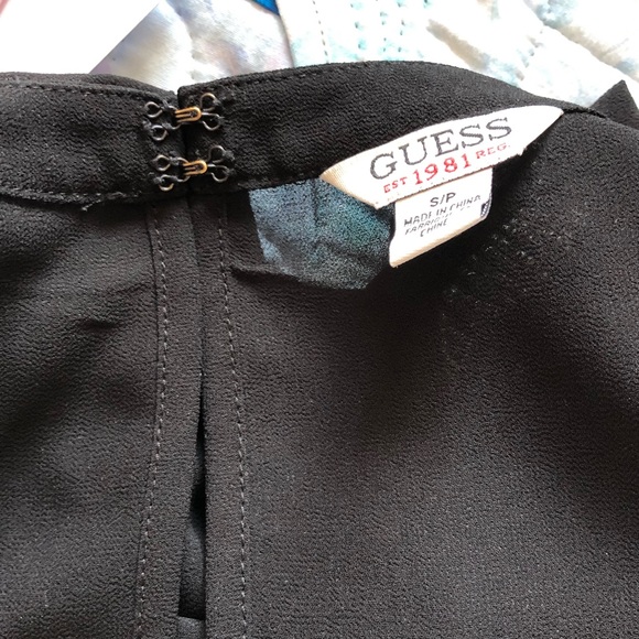 Guess Sheer Top with Beaded Neck - Picture 6 of 8